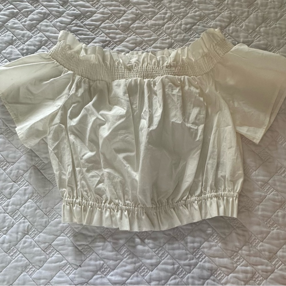 Lush Cream Off-Shoulder Blouse